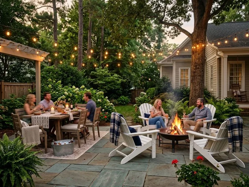 Completed luxury outdoor living space with patio pool and kitchen